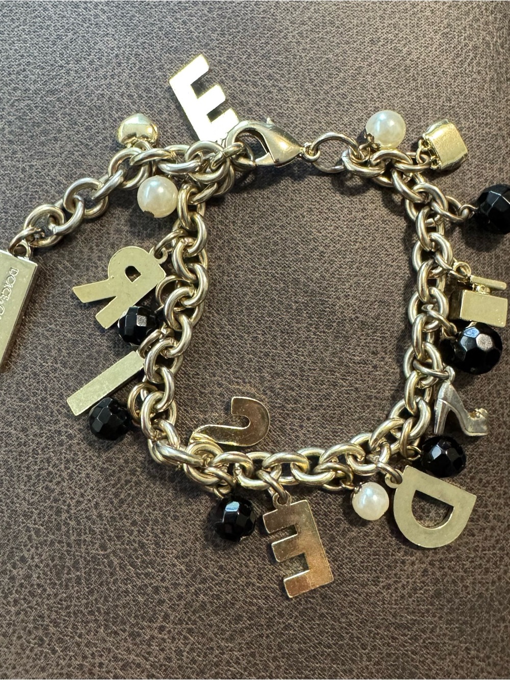 Dolce & Gabbana 'Desire' Charm Bracelet D&G Gold Black - Picture 5 of 5